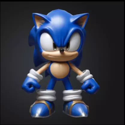 Sonic chibi Free 3D print model_0