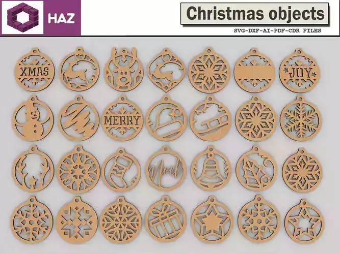 Christmas Ornament Bundle 150 3D print model