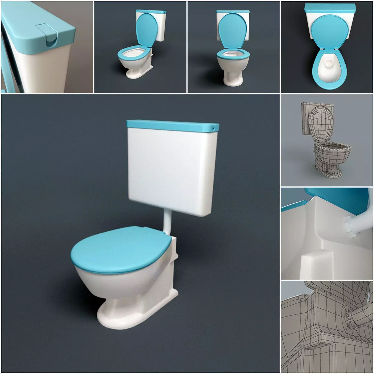 HQ Toilet 3D model