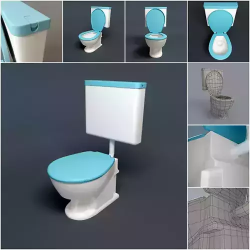 HQ Toilet 3D model
