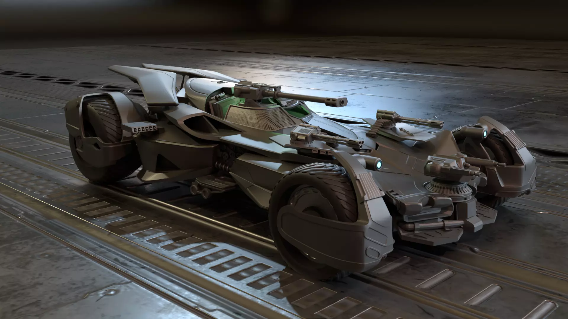 justice league batmobile 3D print model_0