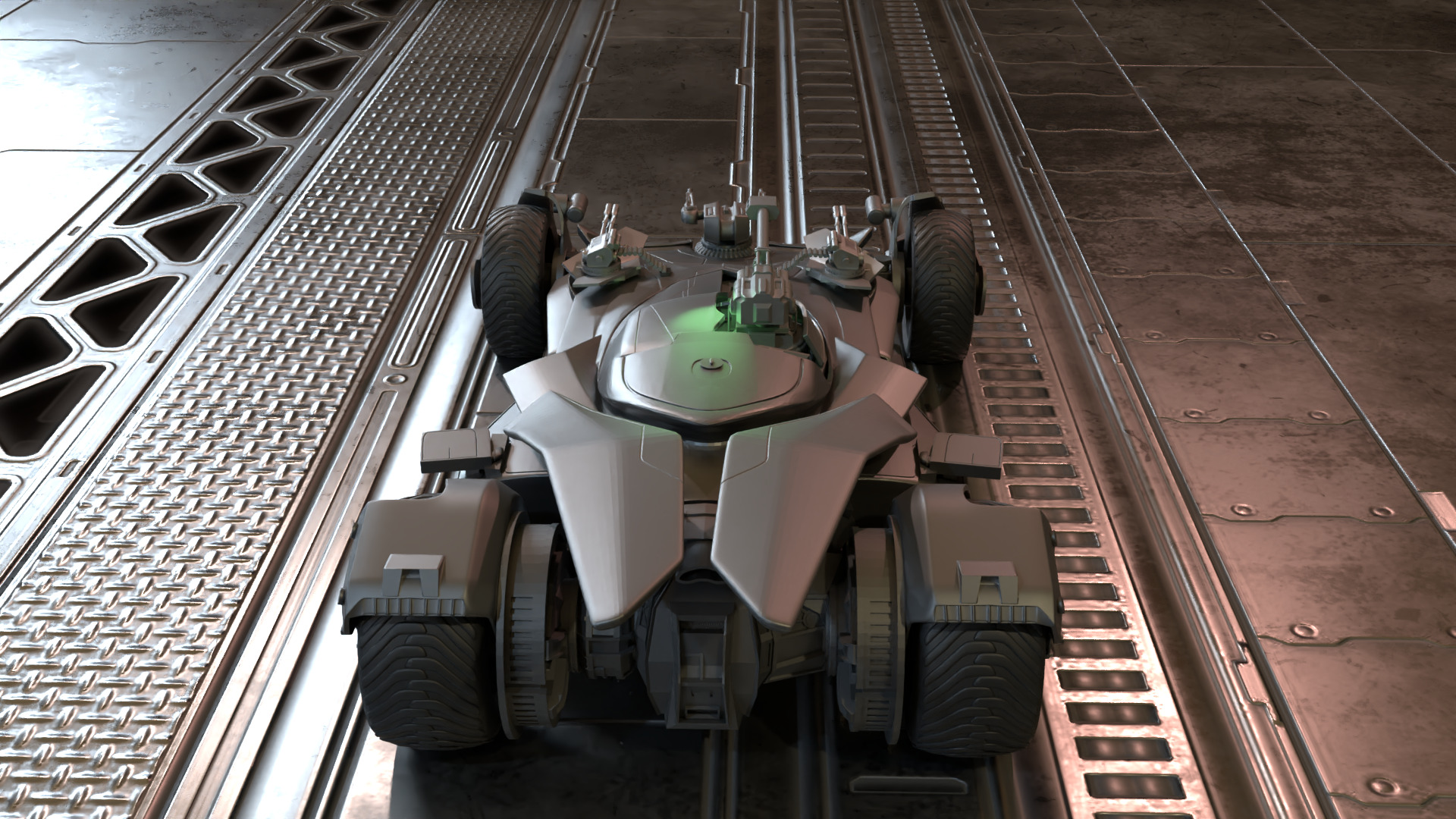 justice league batmobile 3D print model_3