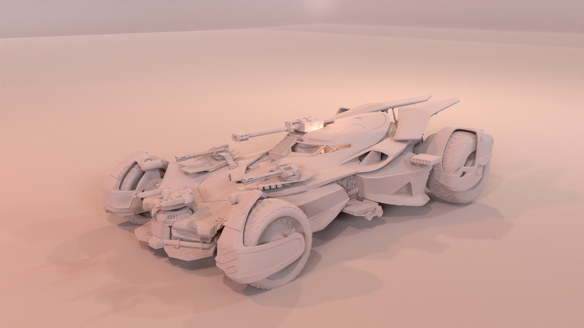 justice league batmobile 3D print model_6