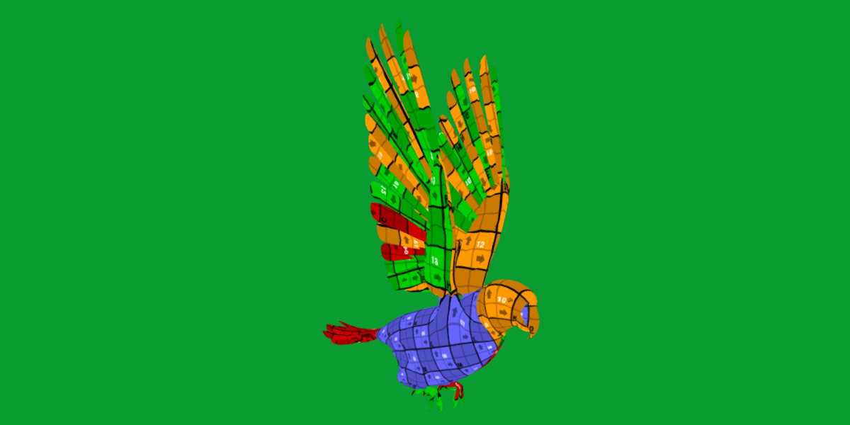 Golden Parrot Conure Low-poly 3D model_25