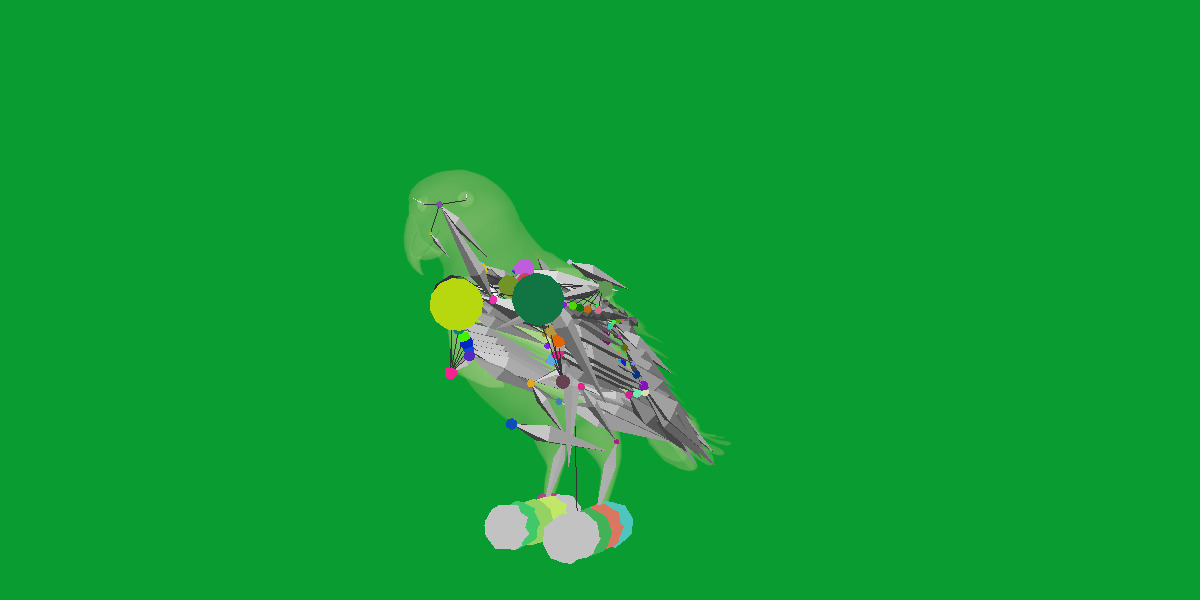 Golden Parrot Conure Low-poly 3D model_38