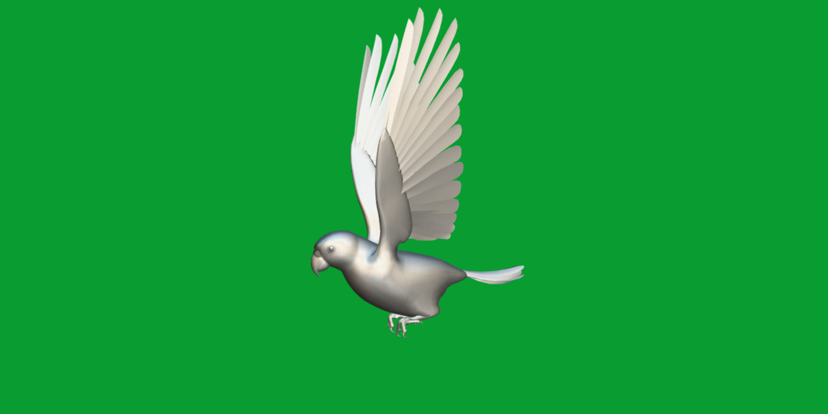 Golden Parrot Conure Low-poly 3D model_19