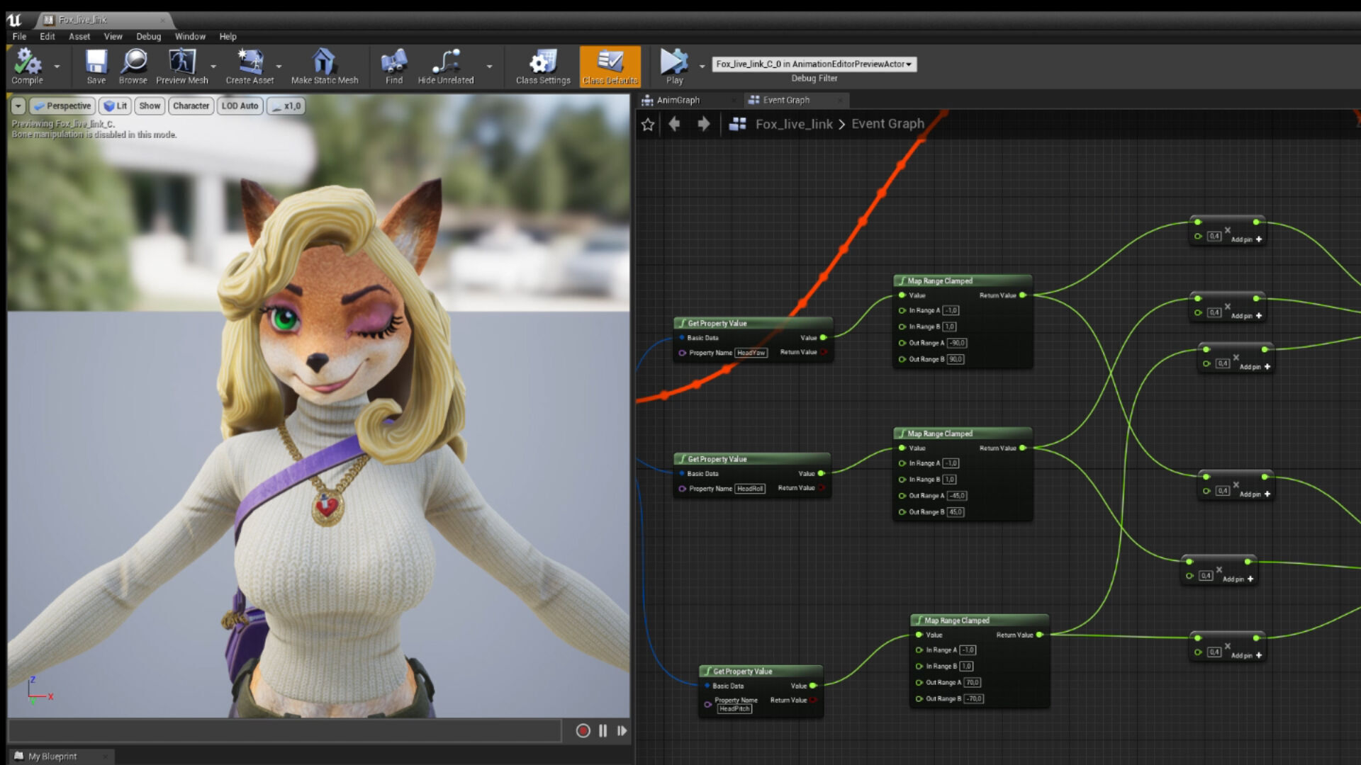 Fox girl Low-poly 3D model_12