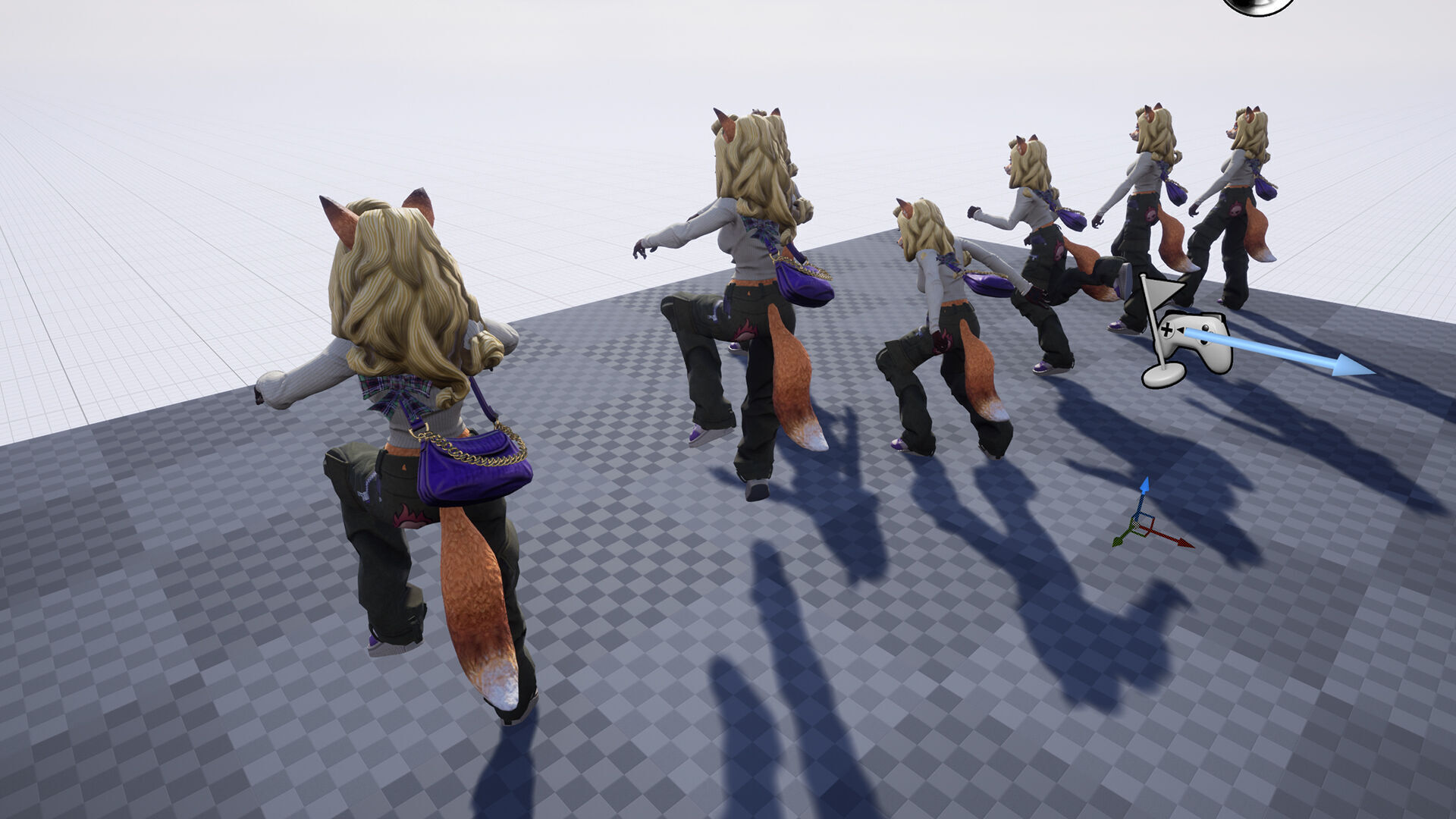 Fox girl Low-poly 3D model_6