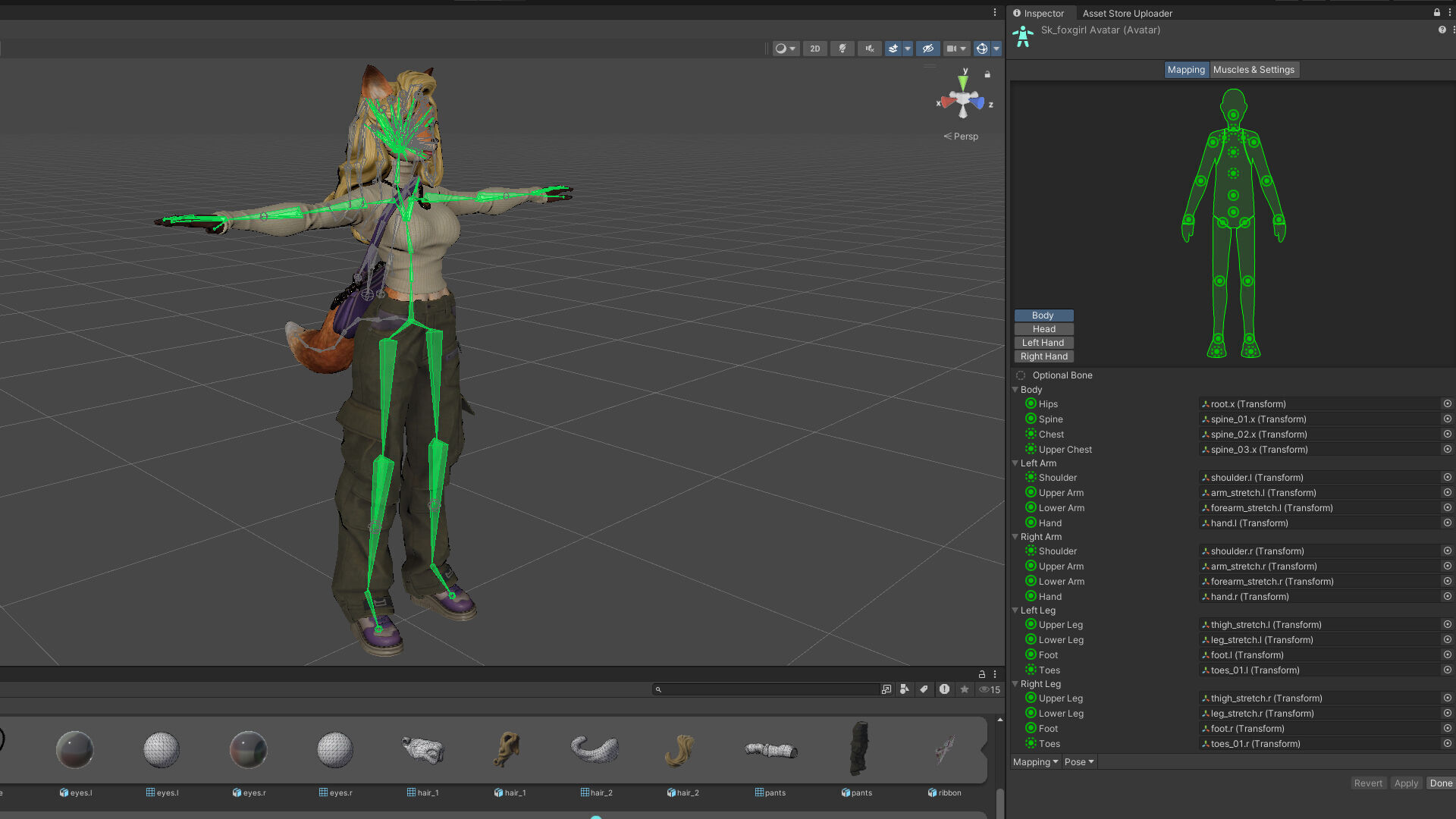 Fox girl Low-poly 3D model_26