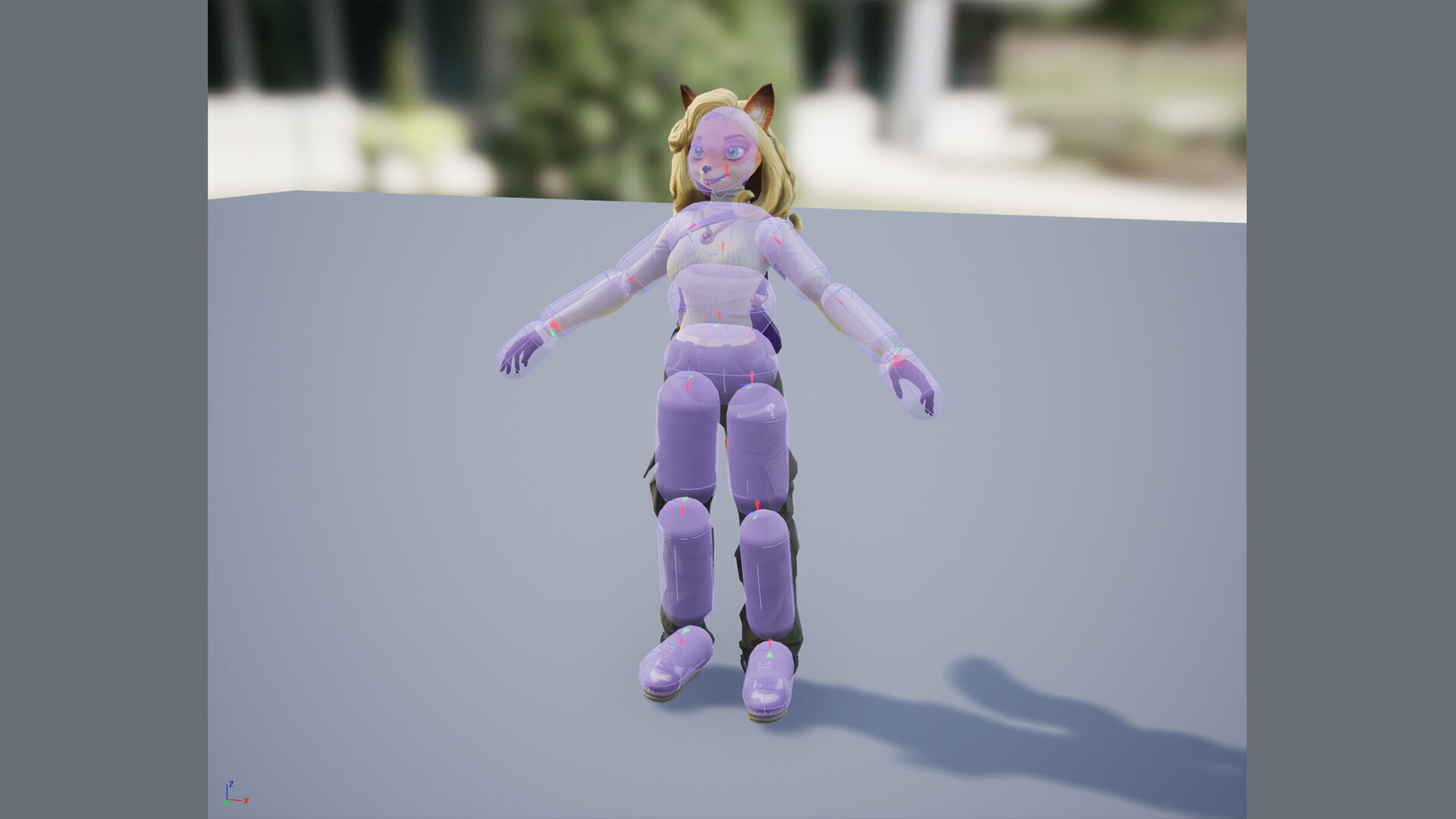 Fox girl Low-poly 3D model_15