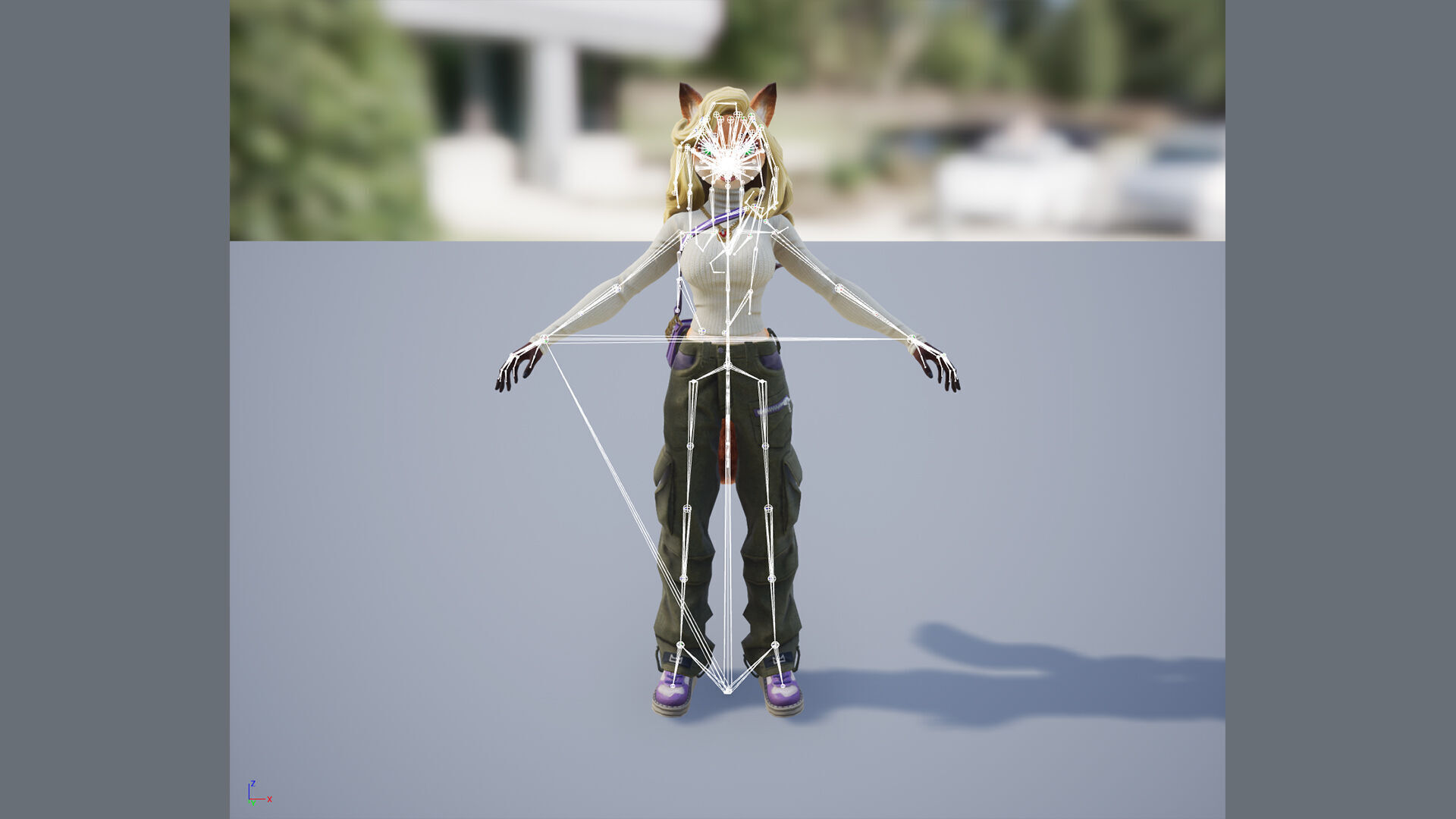 Fox girl Low-poly 3D model_14