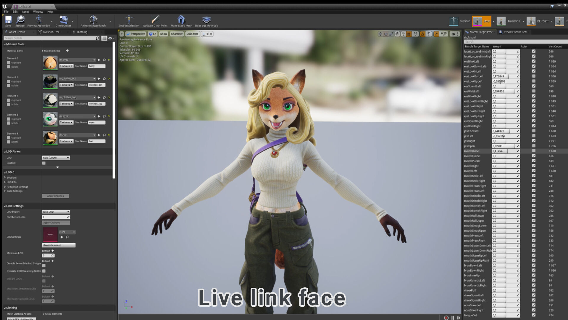 Fox girl Low-poly 3D model_13