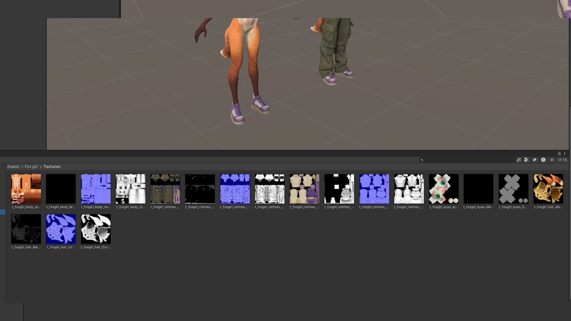 Fox girl Low-poly 3D model_24