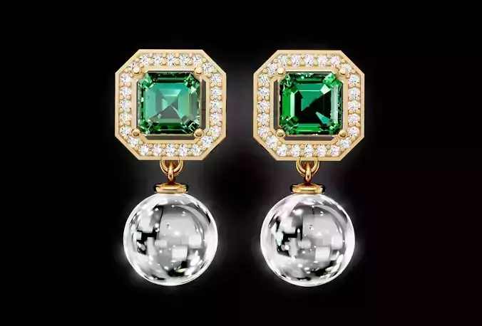 Emerald Elegance Drop Earrings