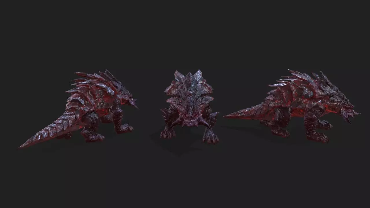 Monster animation 2870 frames full version animation Low-poly 3D model_0