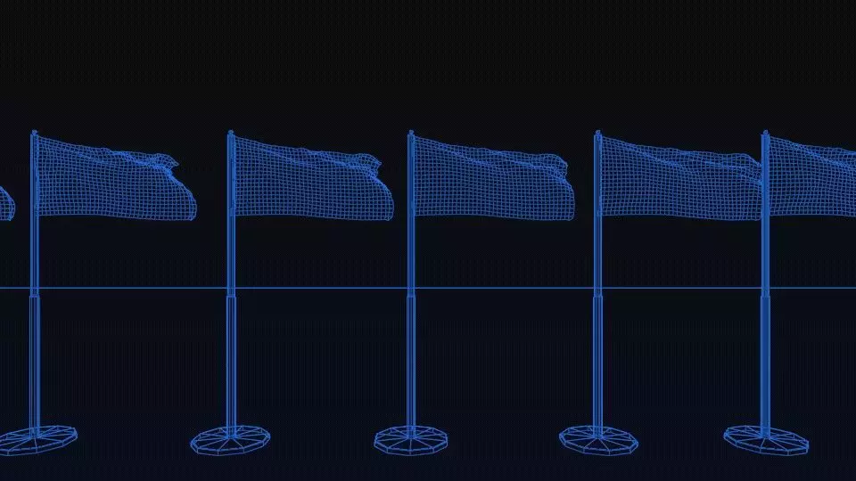 Flags Free low-poly 3D model