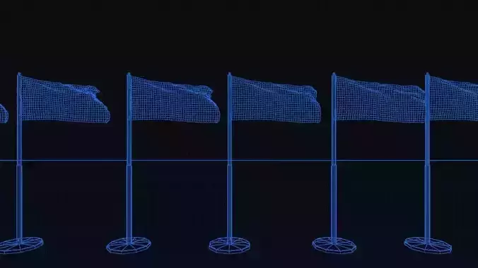 Flags Free low-poly 3D model