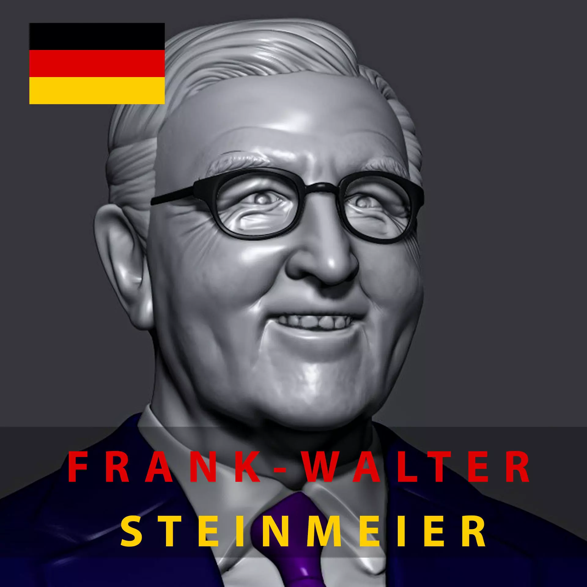 Frank-Walter Steinmeier 3d print 3D print model