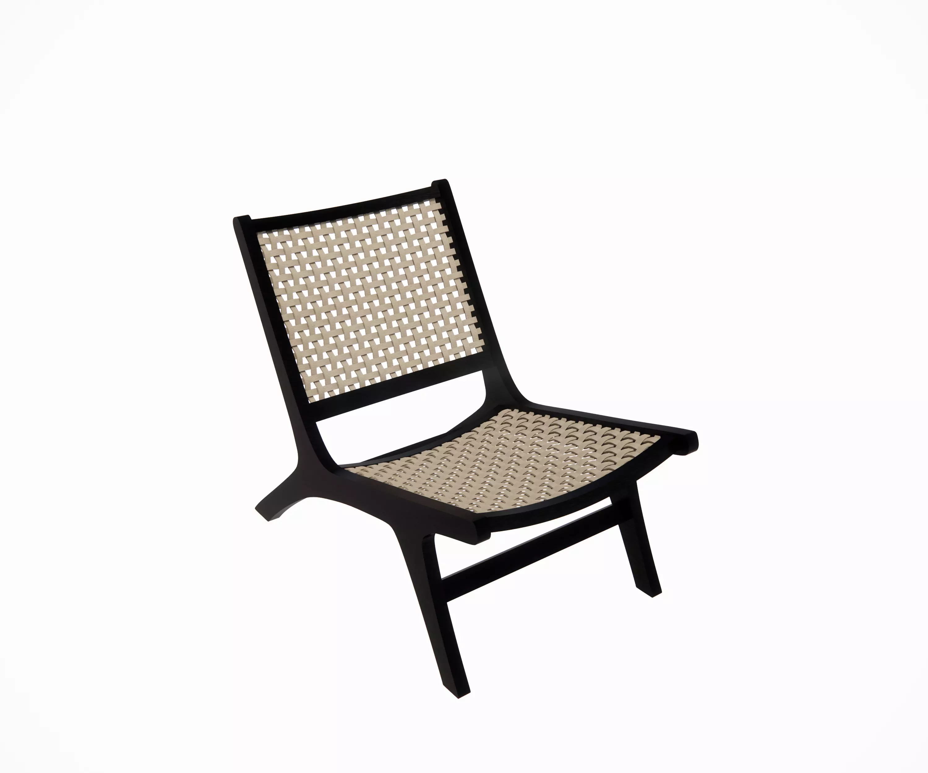 Woven Fabric Accent Chair 3D model