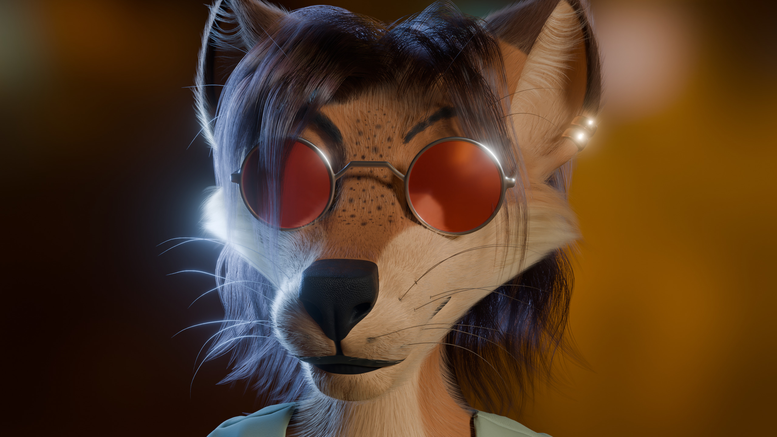 Natsuki Anthro Fox Low-poly 3D model_43