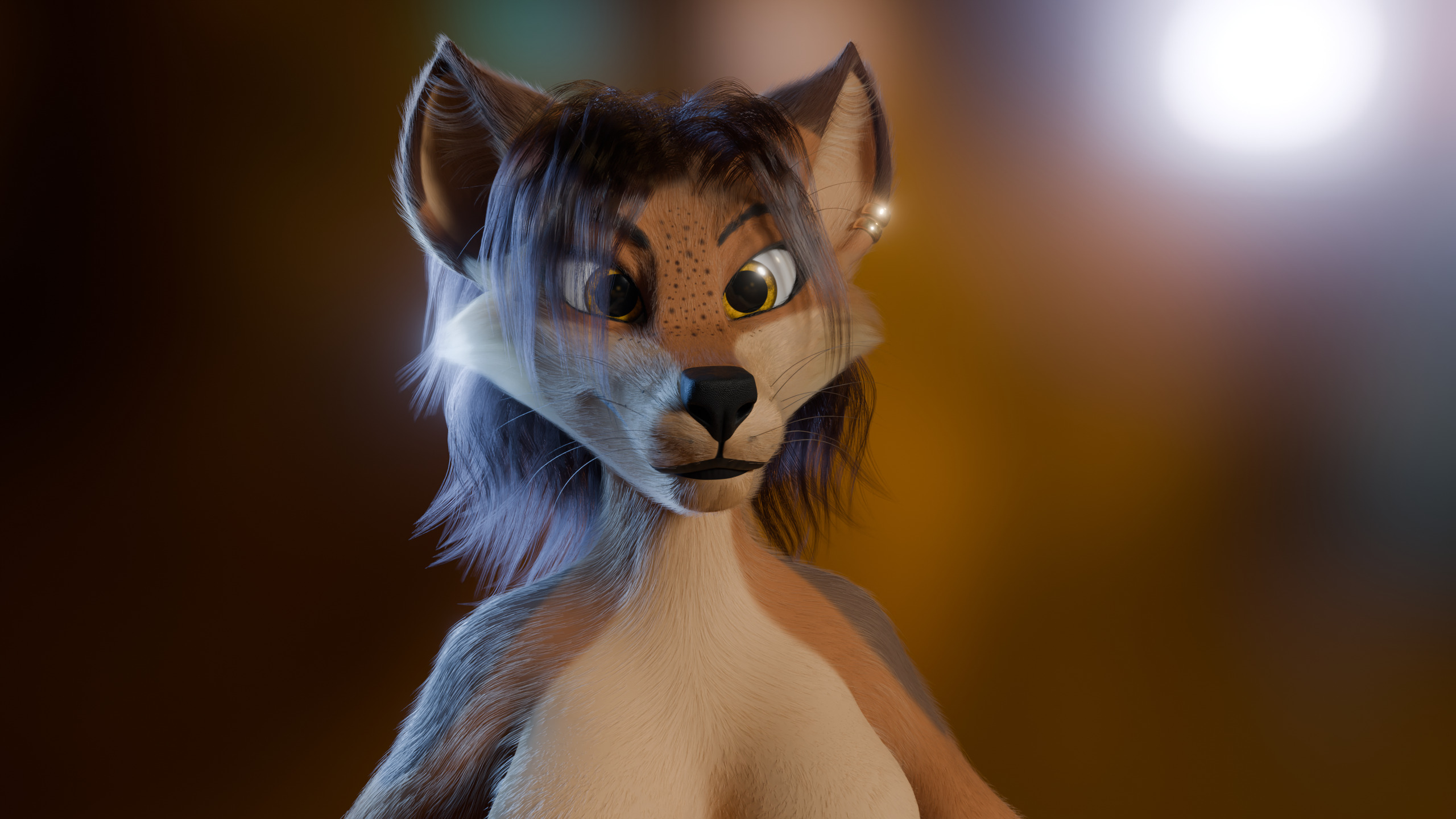 Natsuki Anthro Fox Low-poly 3D model_44