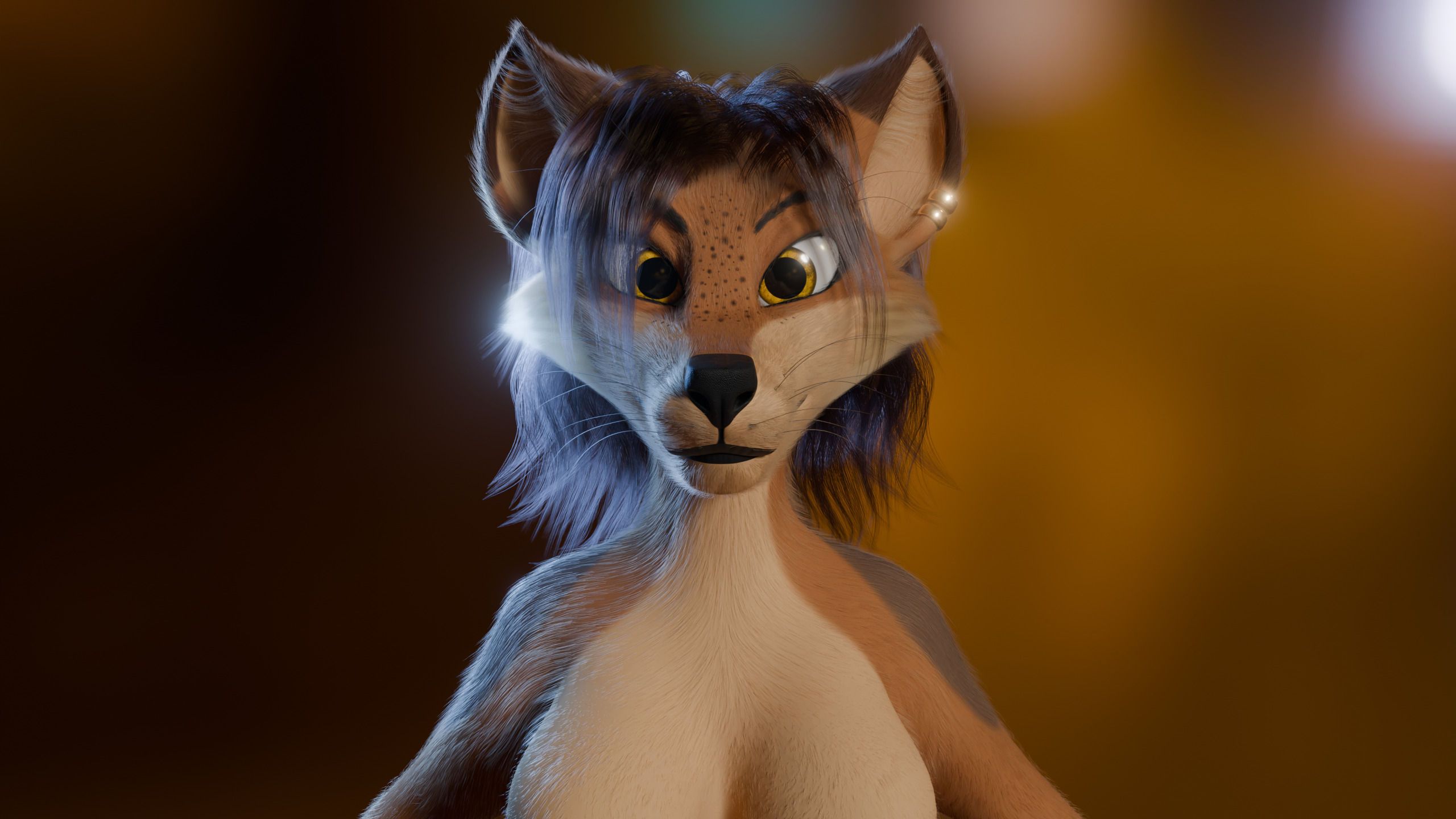 Natsuki Anthro Fox Low-poly 3D model_2