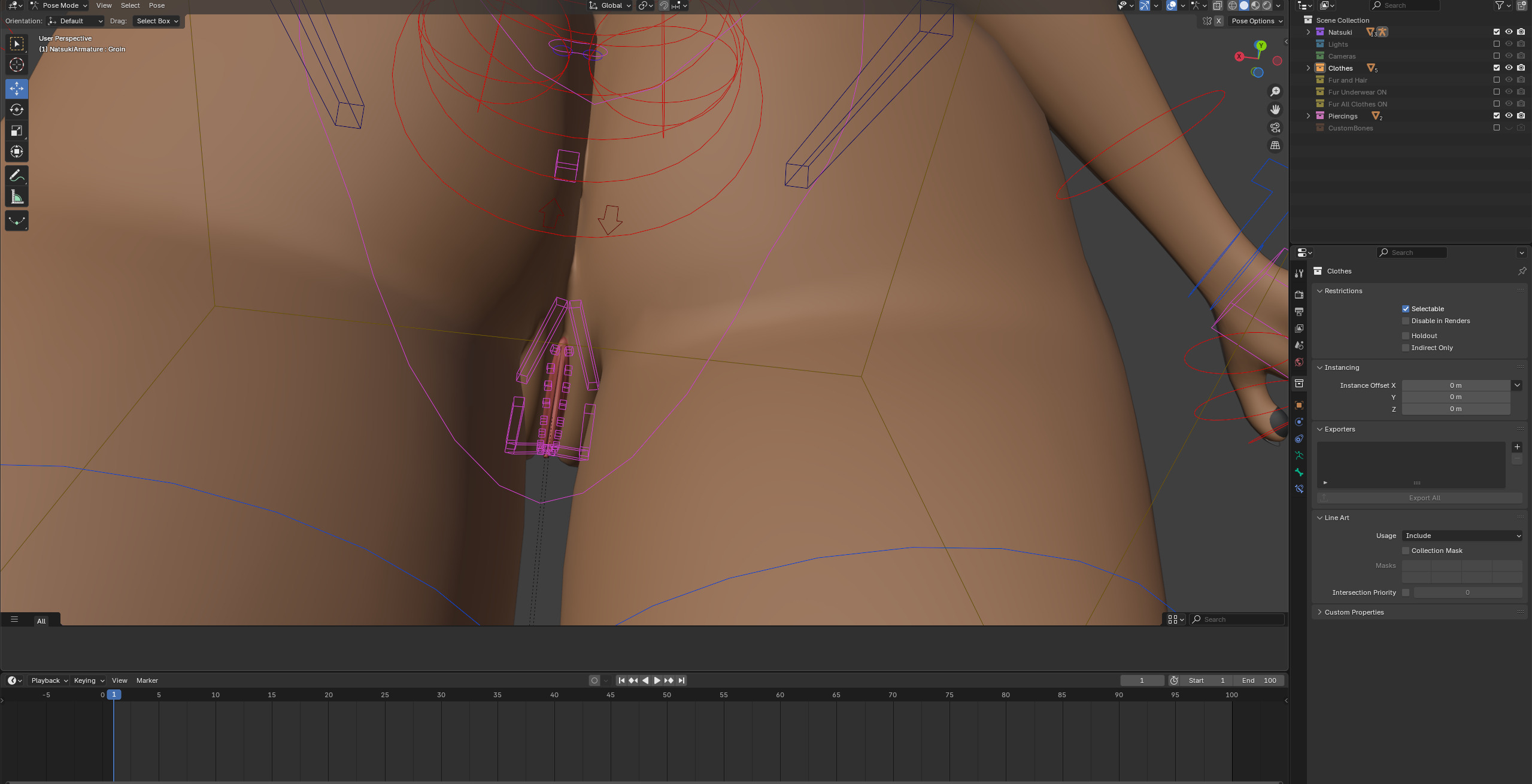 Natsuki Anthro Fox Low-poly 3D model_57