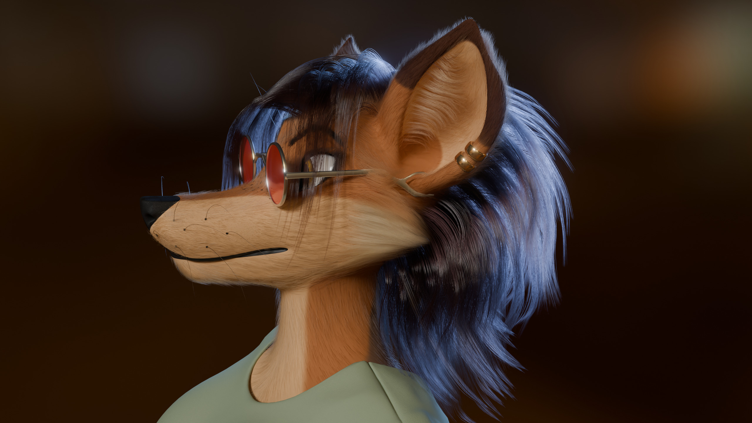 Natsuki Anthro Fox Low-poly 3D model_34