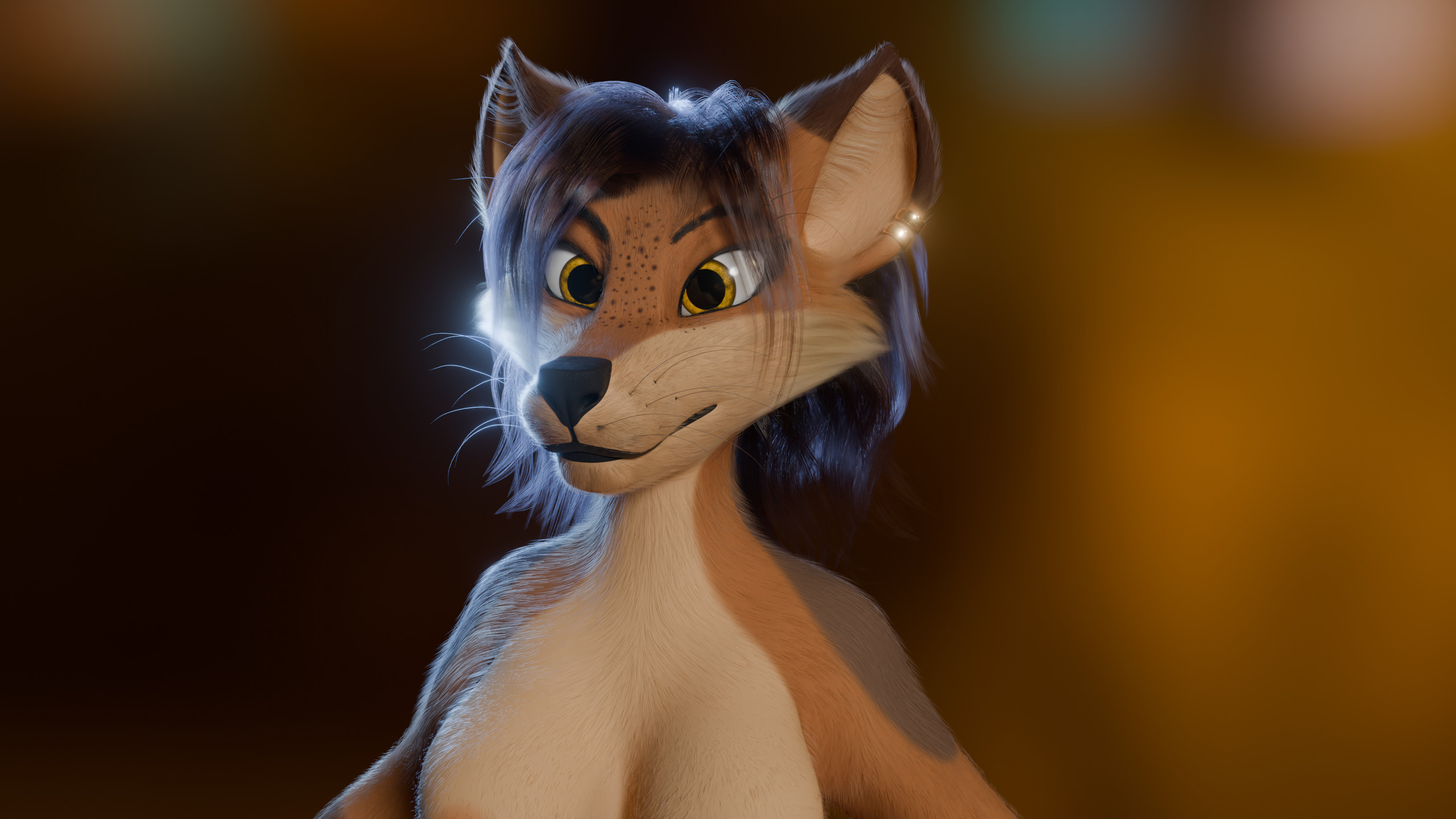 Natsuki Anthro Fox Low-poly 3D model_3