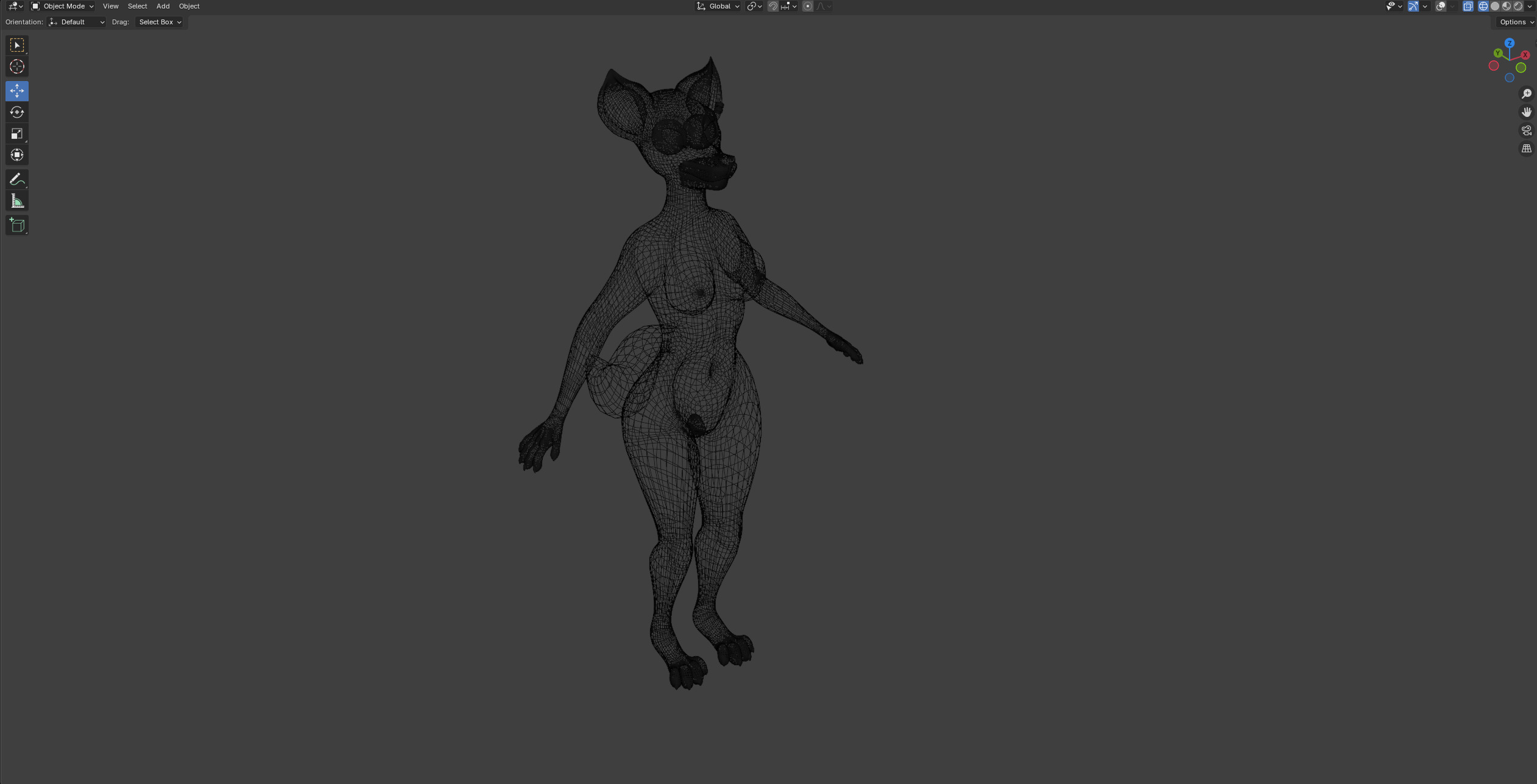 Natsuki Anthro Fox Low-poly 3D model_51