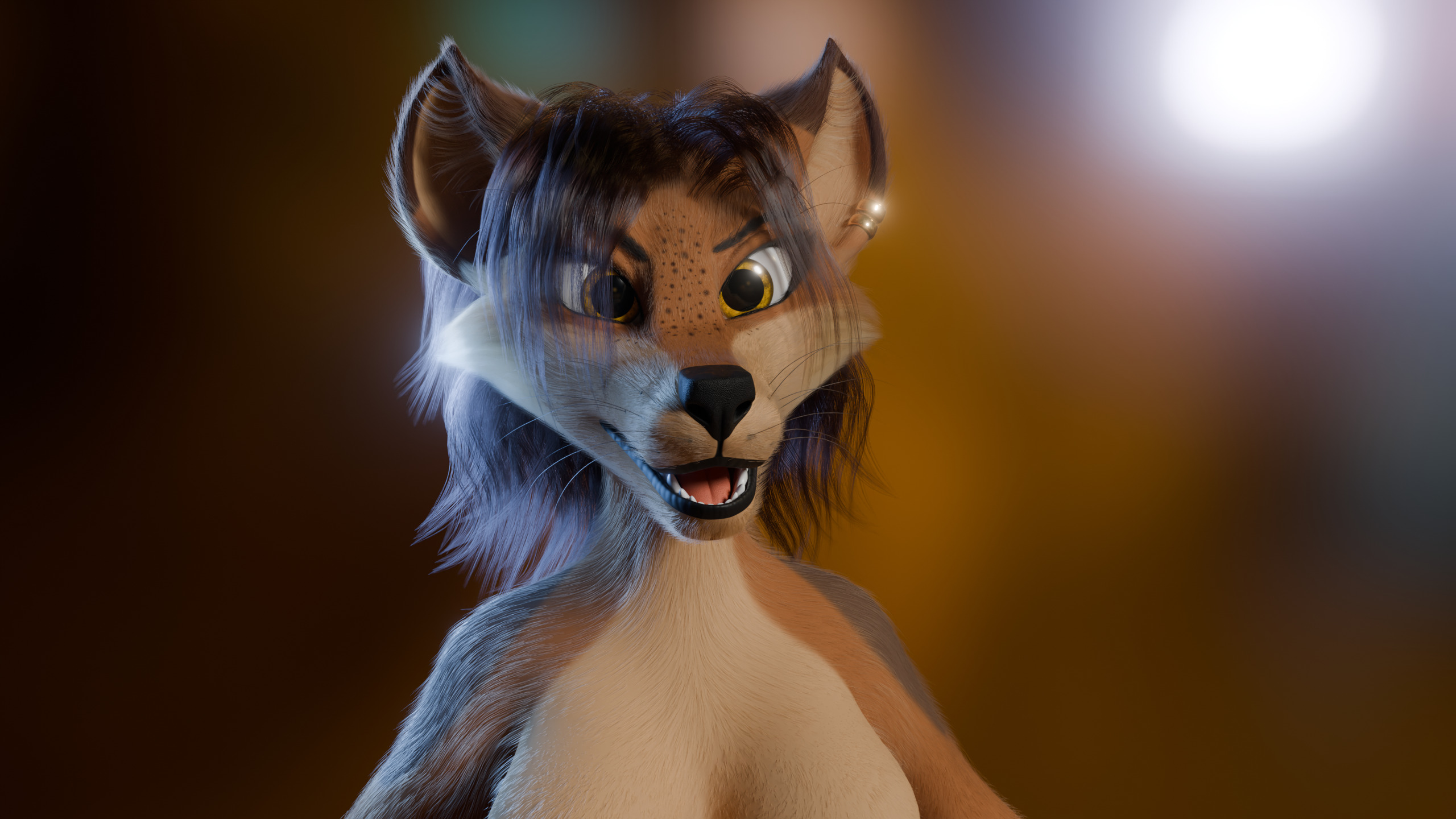 Natsuki Anthro Fox Low-poly 3D model_46