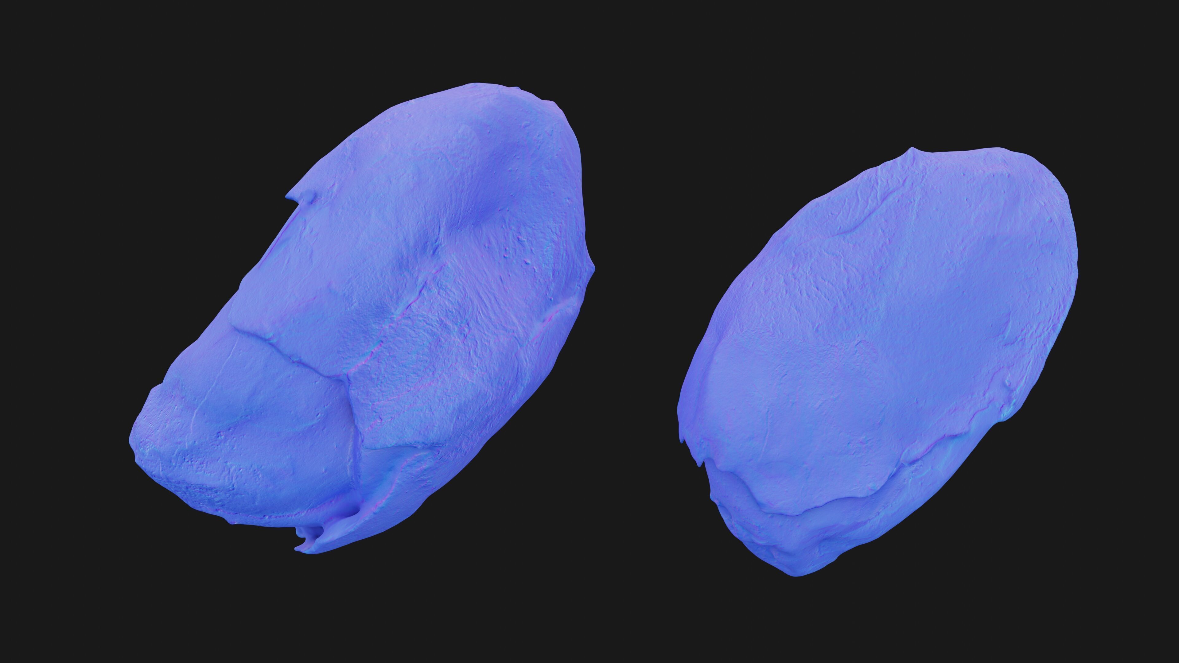 Scanned pistachio nut Low-poly 3D model_15