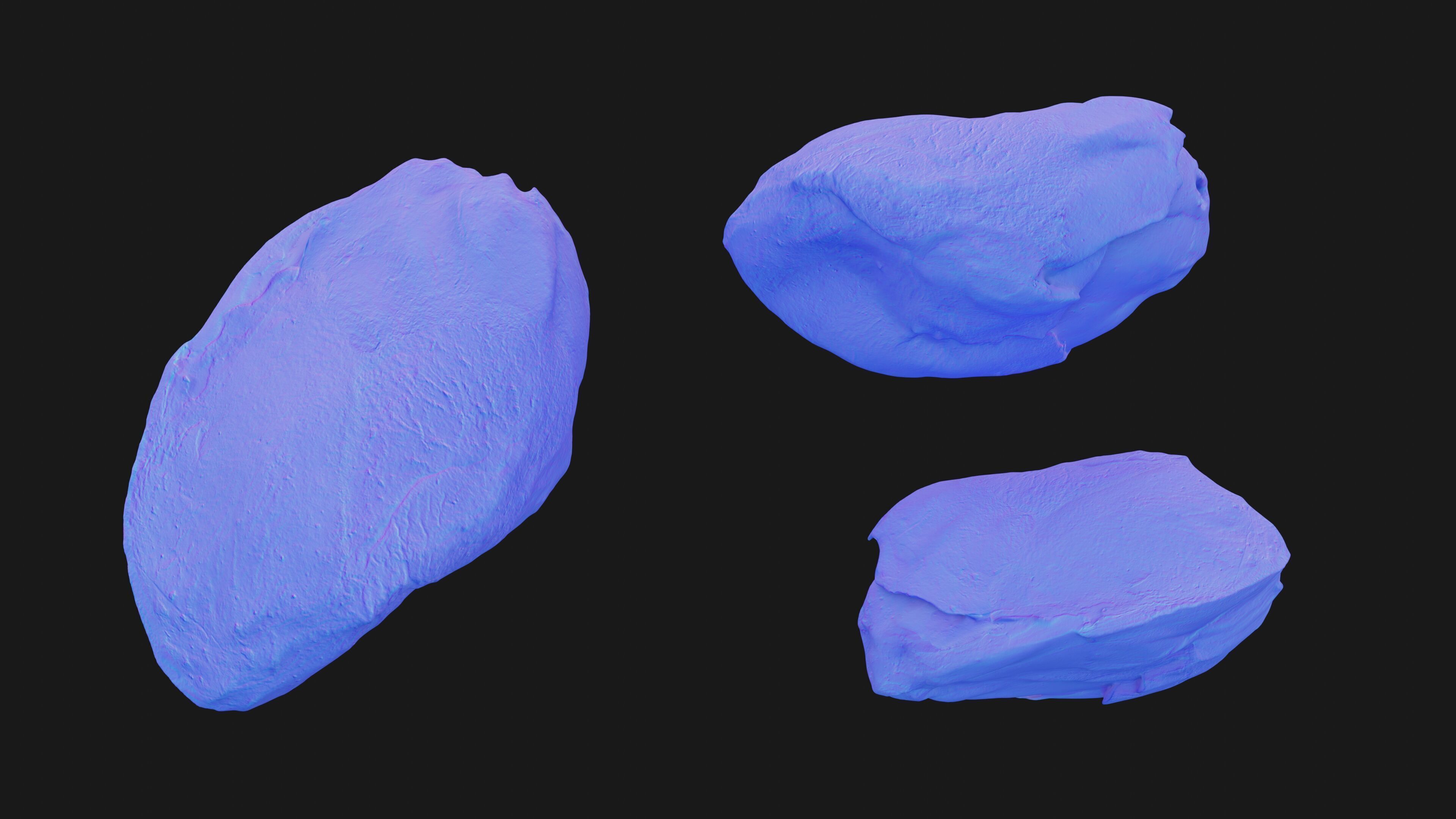 Scanned pistachio nut Low-poly 3D model_16