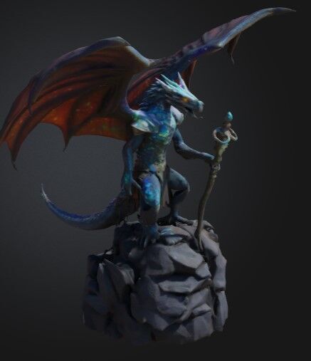 dragon humanoid 3D print model_4