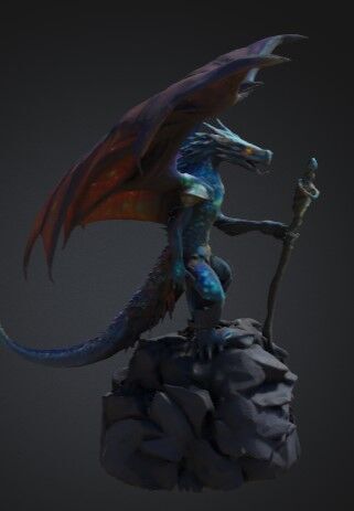 dragon humanoid 3D print model_2