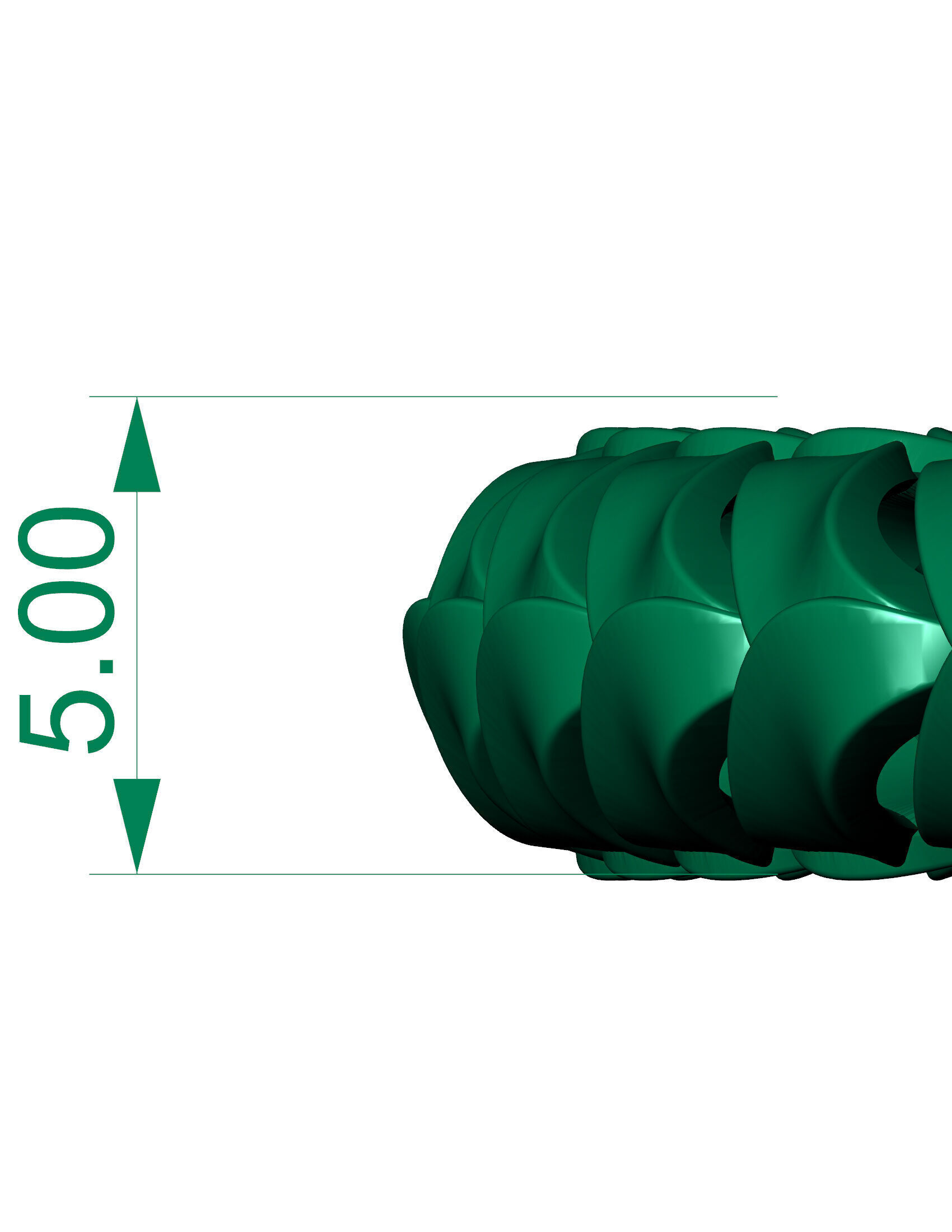 5MM Spiral Franco Cuban Bracelet ready to print 3D print model_2