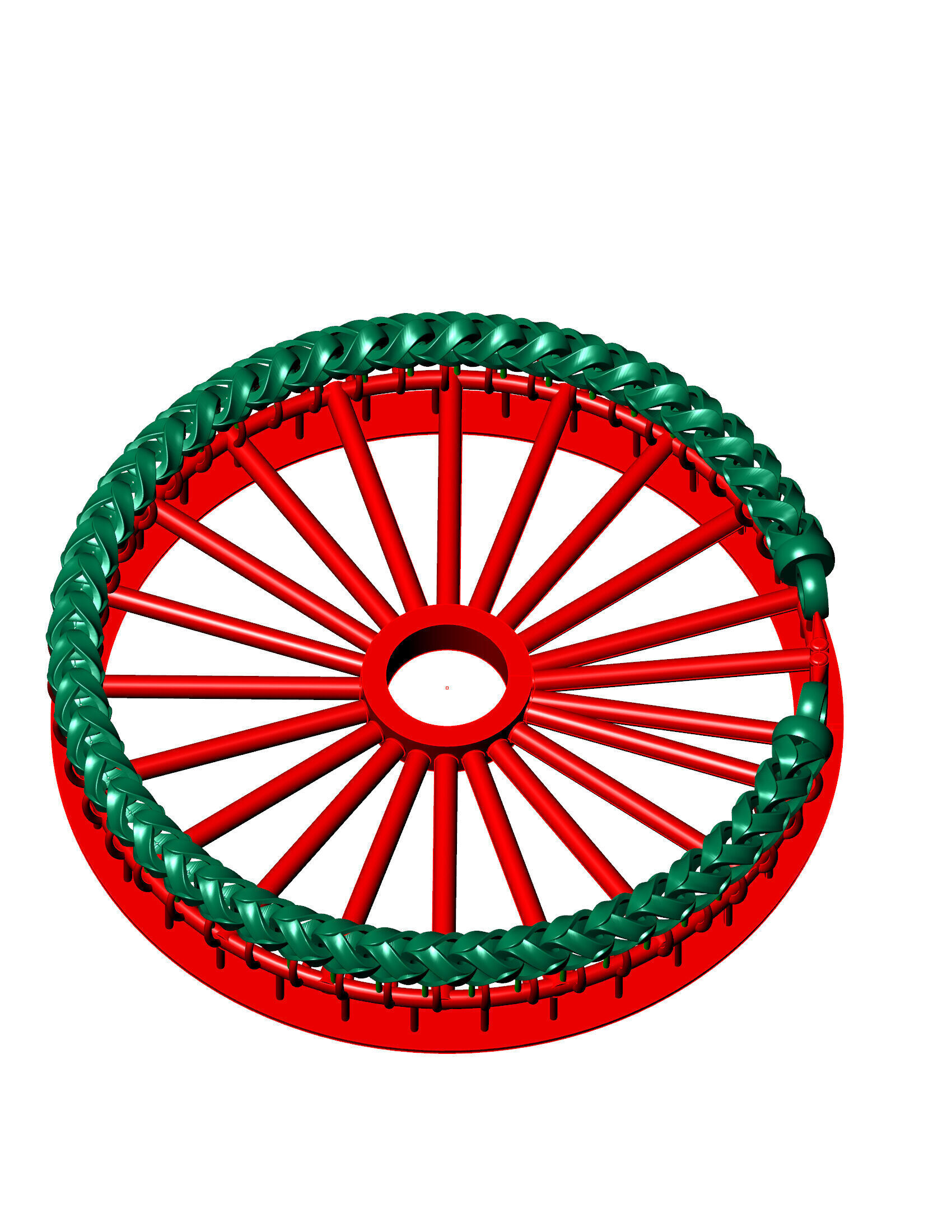 5MM Spiral Franco Cuban Bracelet ready to print 3D print model_1