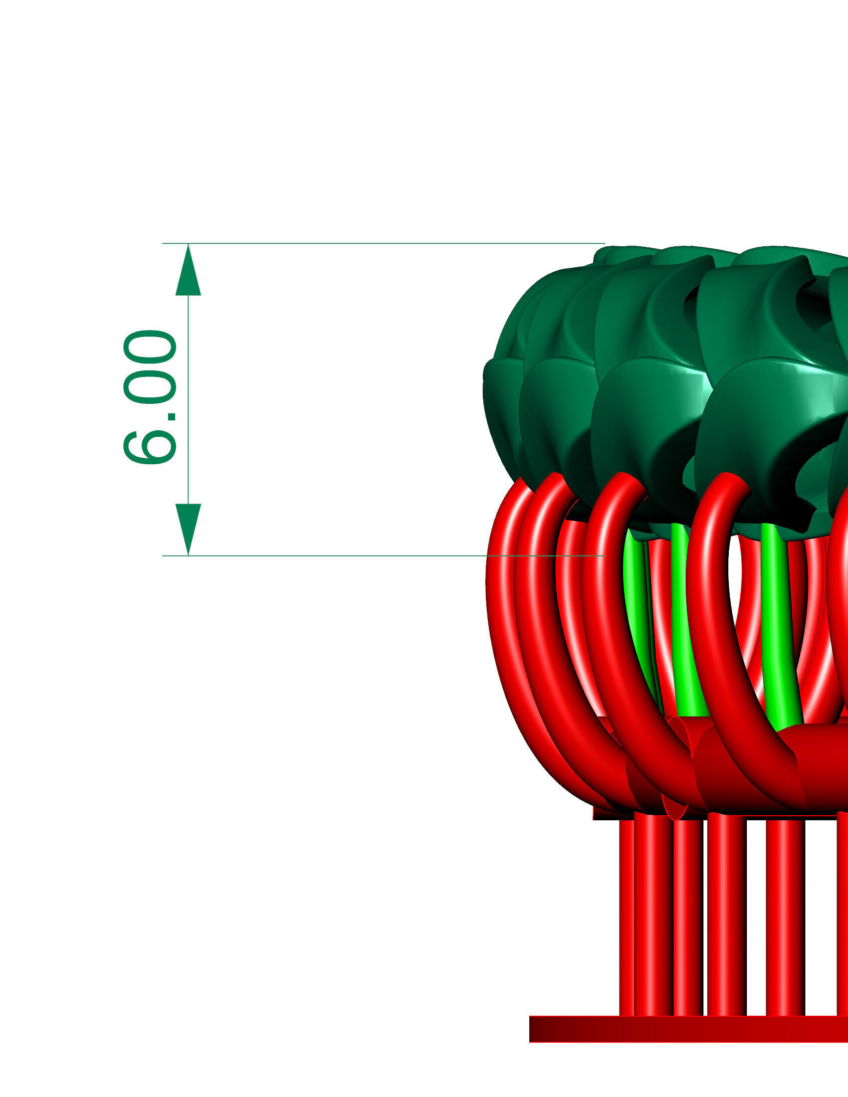 6MM Spiral Franco Cuban Bracelet ready to print  3D print model_2