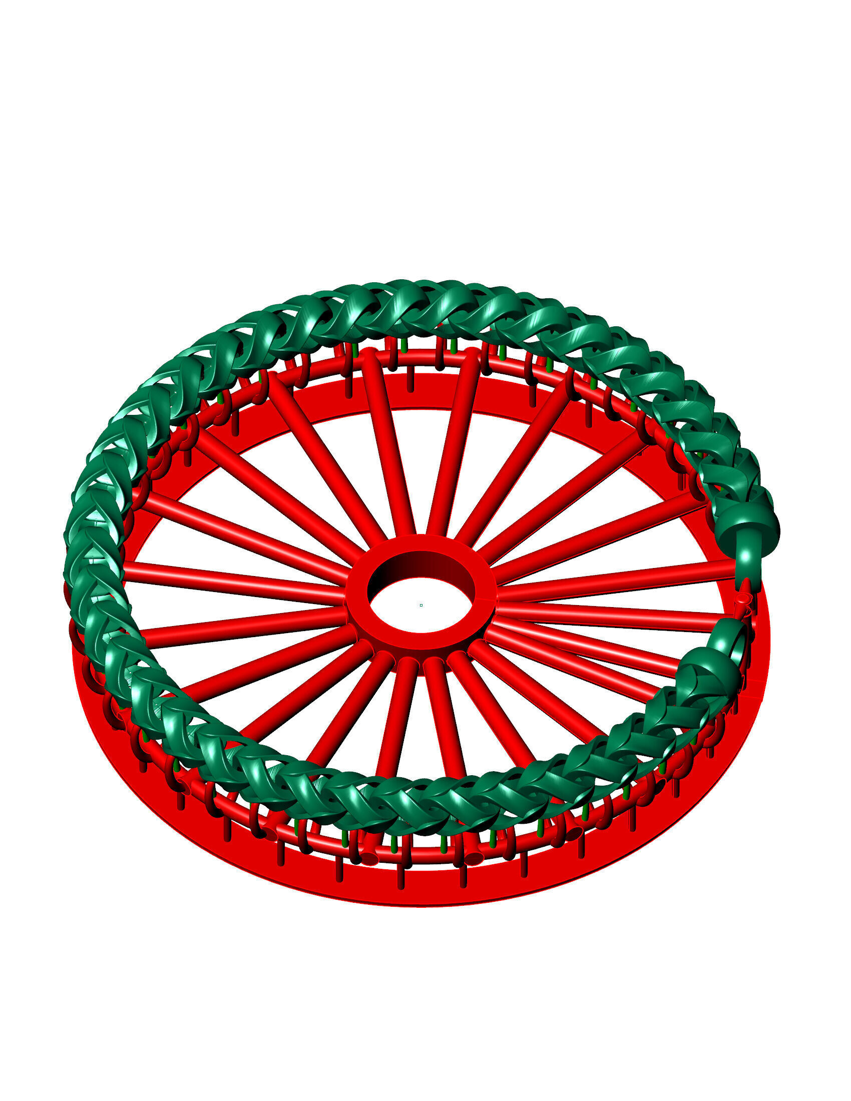 8MM Spiral Franco Cuban Bracelet ready to print  3D print model_1
