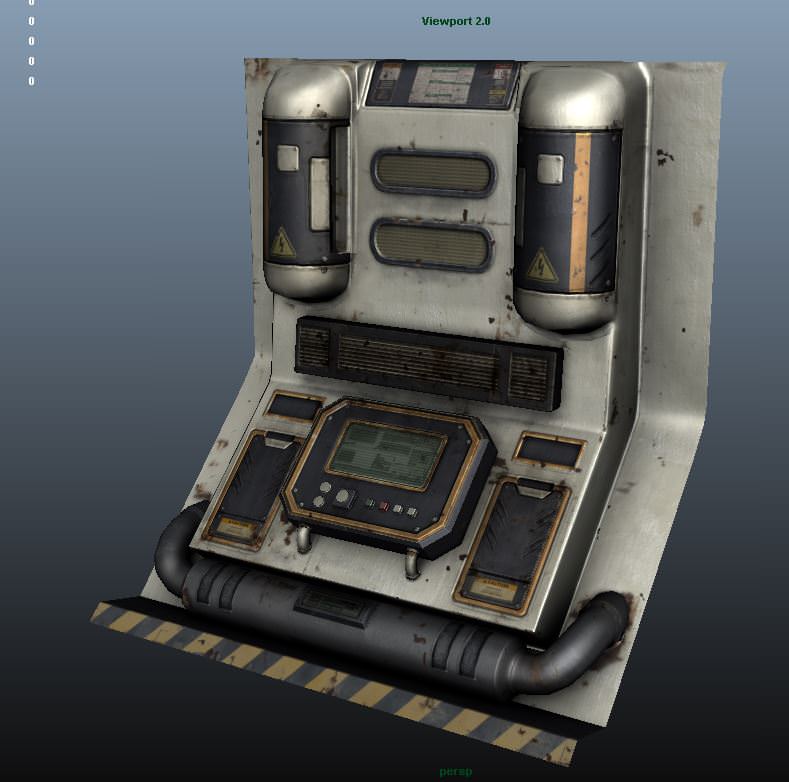 Scf-Fi Hallway 3D model_5