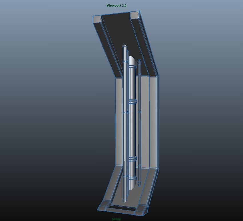 Scf-Fi Hallway 3D model_2