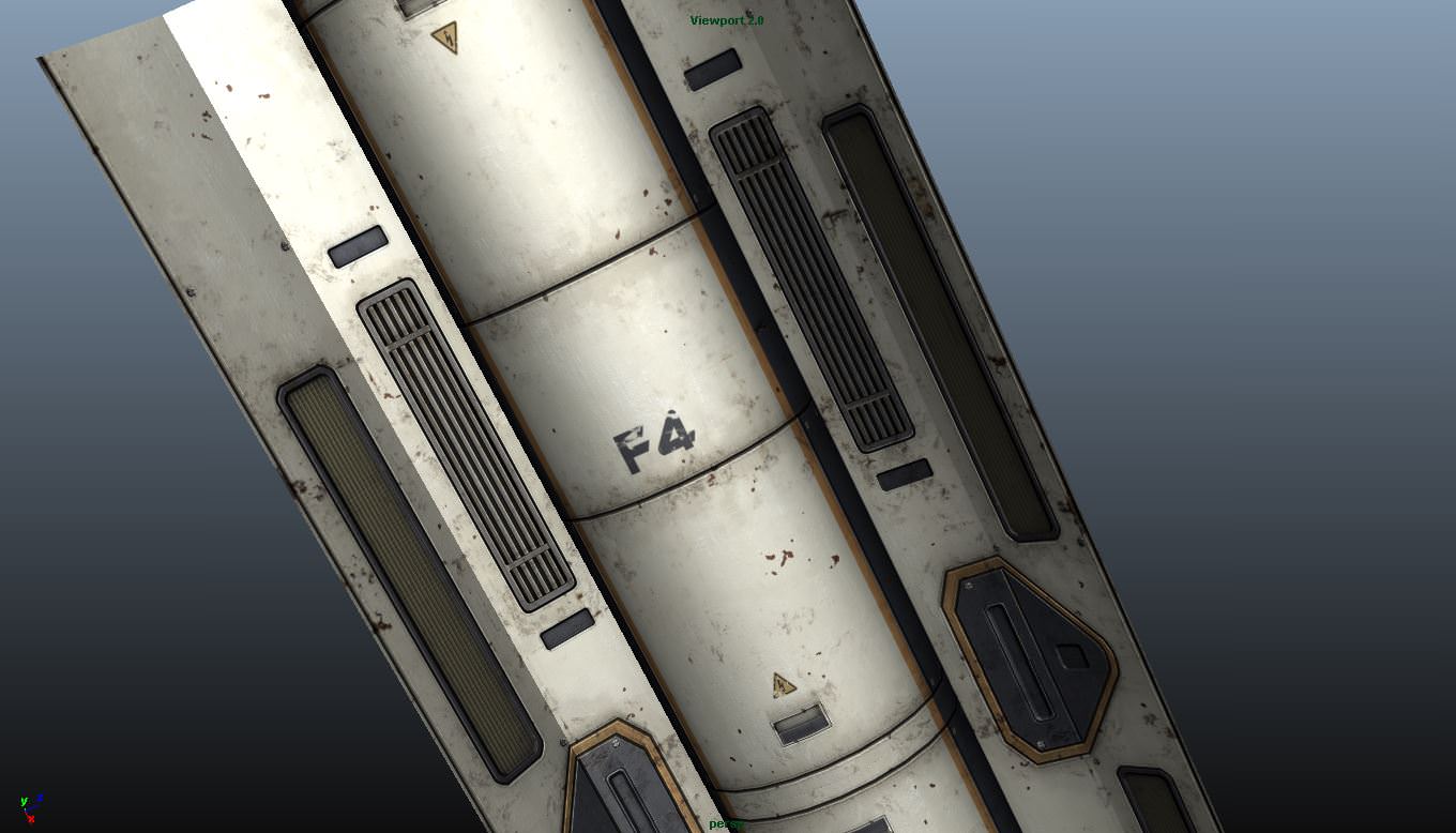 Scf-Fi Hallway 3D model_9