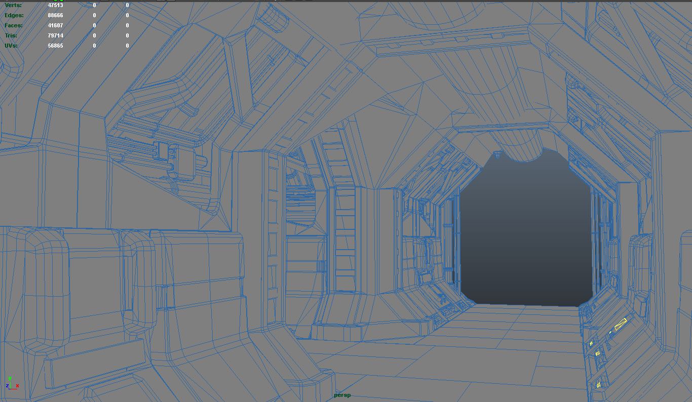 Scf-Fi Hallway 3D model_16