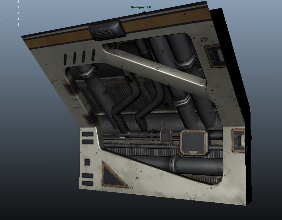 Scf-Fi Hallway 3D model_7