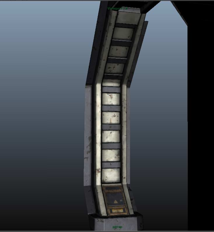 Scf-Fi Hallway 3D model_11