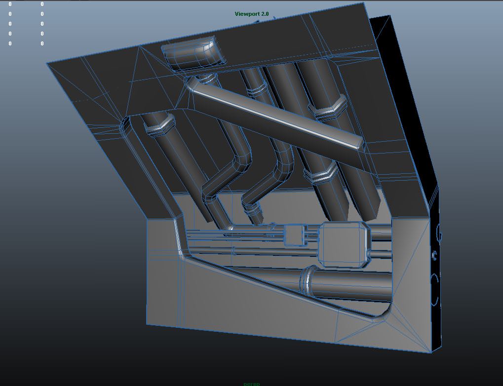 Scf-Fi Hallway 3D model_8