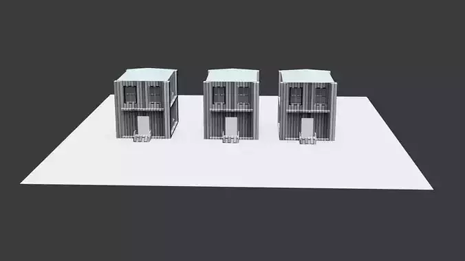3 floor building 3d model