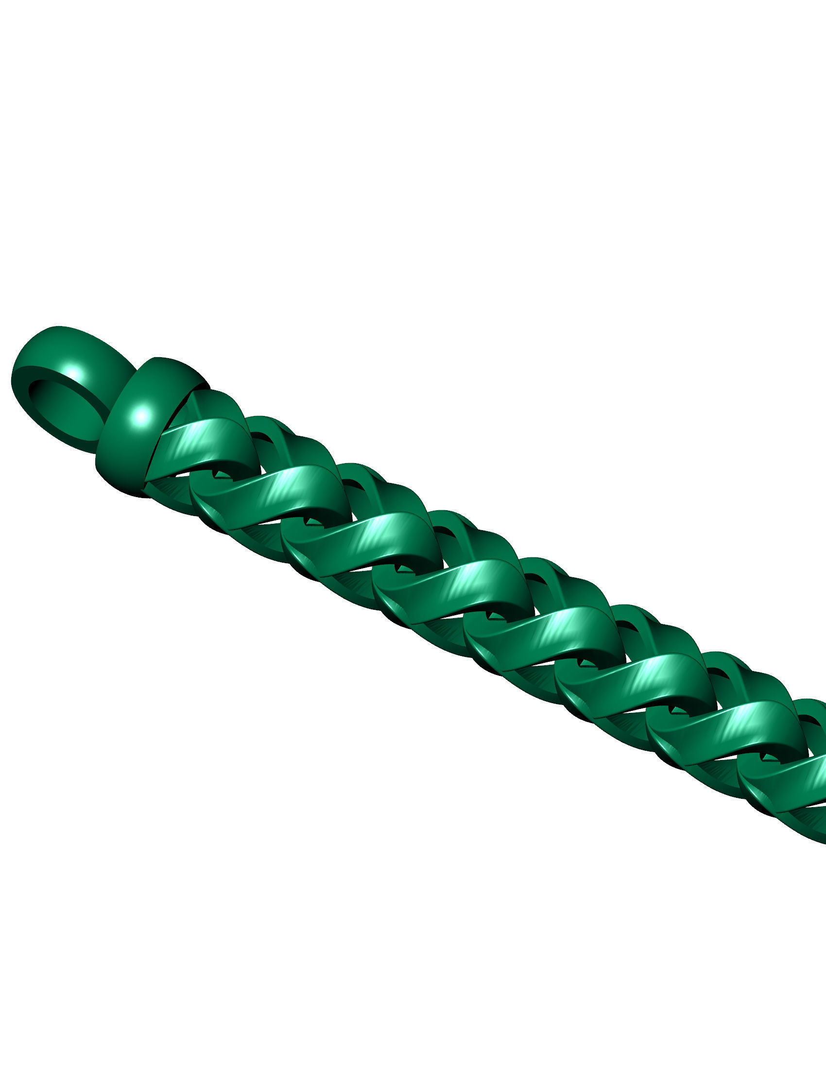 5 SIZE NEW Strick Franco Cuban Bracelet ready to print  3D Model Collection_3