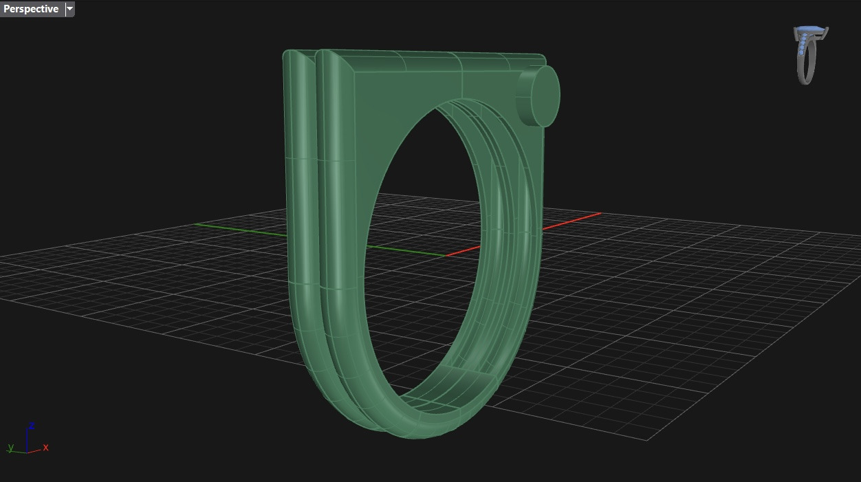 free form square ring N05 3D print model_5