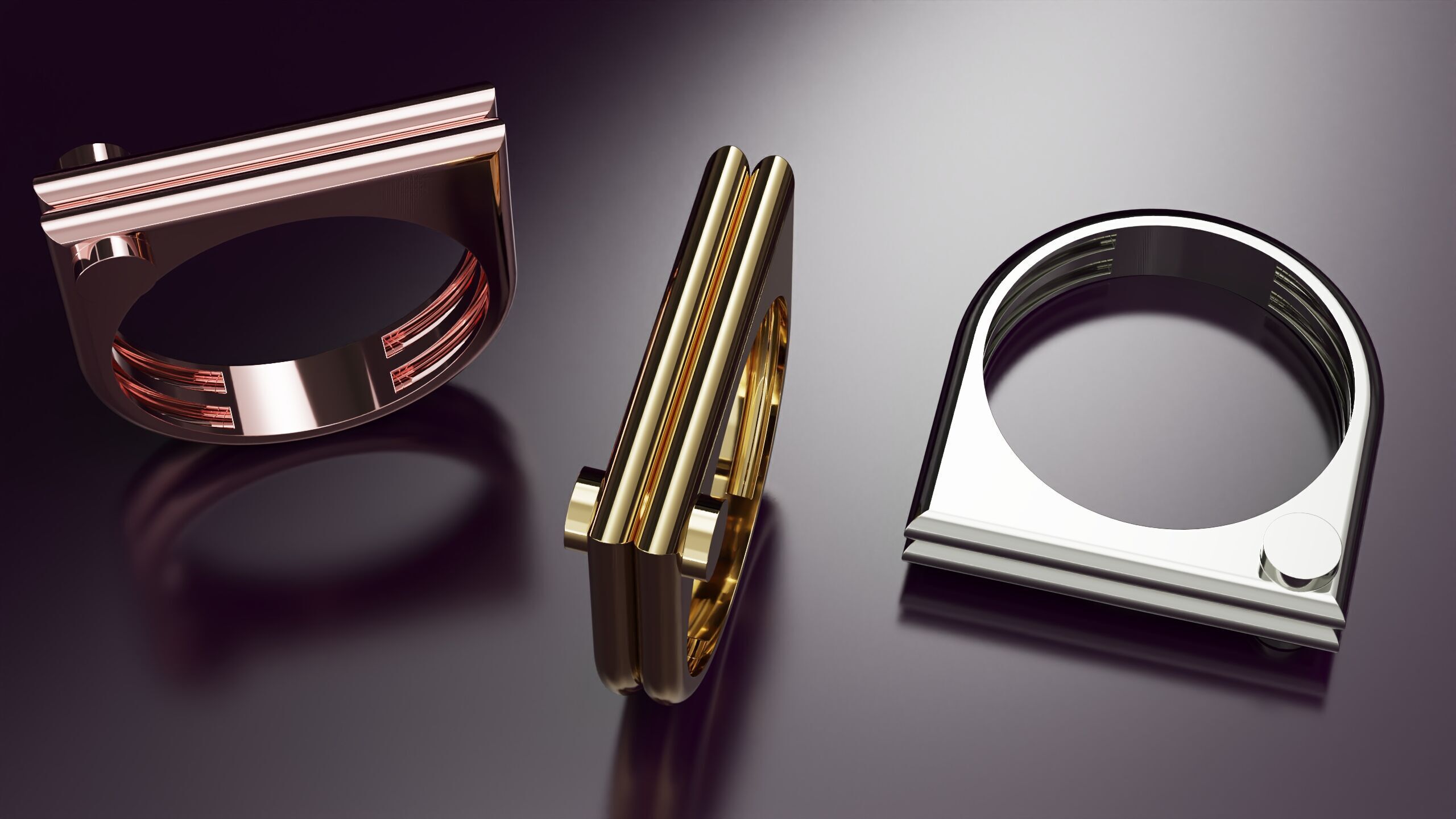 free form square ring N05 3D print model_4